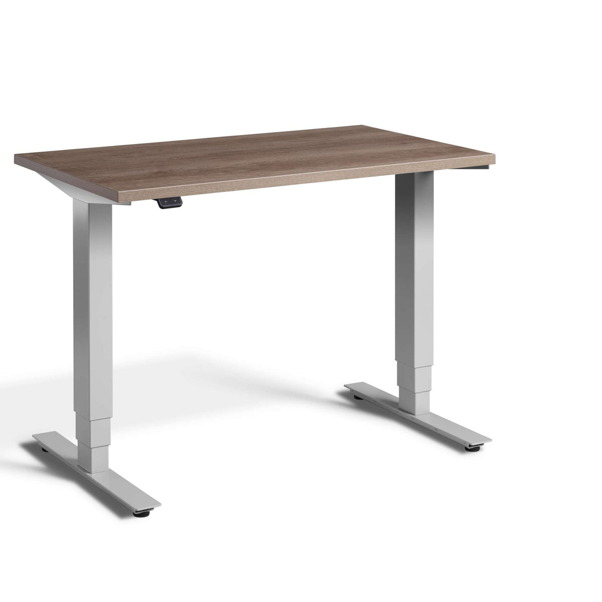 standing desk 90cm wide: pacto grey nebraska oak top & silver frame