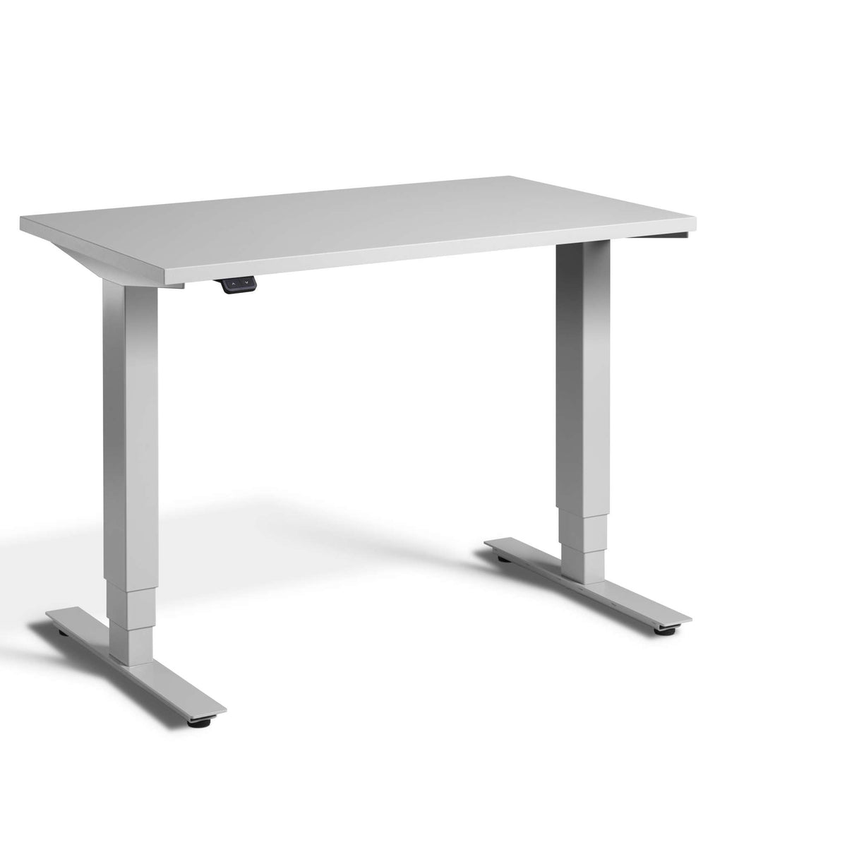 standing desk 90cm wide: pacto grey top & silver frame