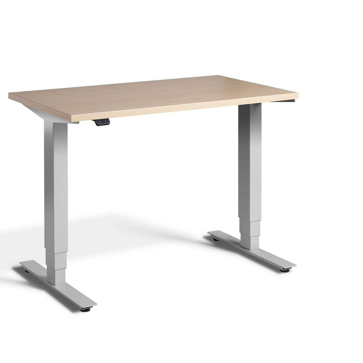 standing desk 80cm wide: pacto maple top & silver frame