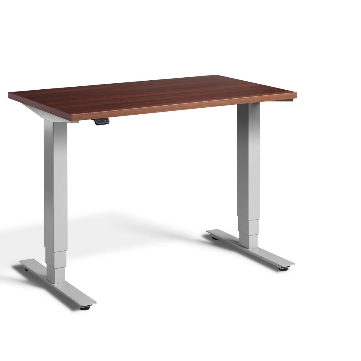 standing desk 80cm wide: pacto walnut top & silver frame