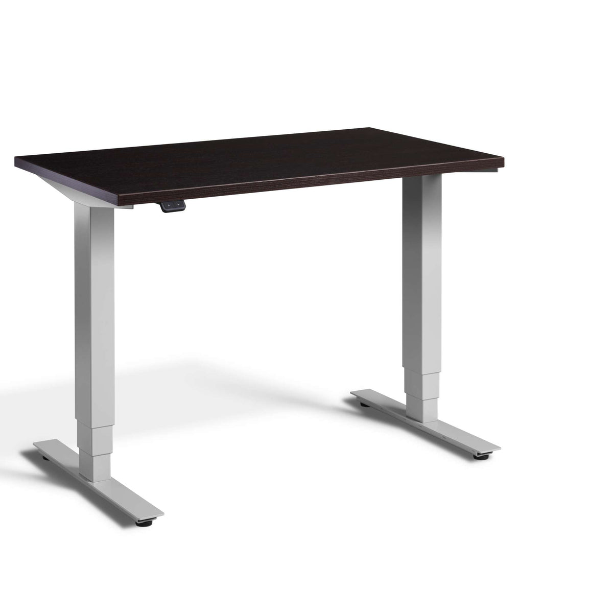 standing desk 80cm wide: pacto wenge top & silver frame