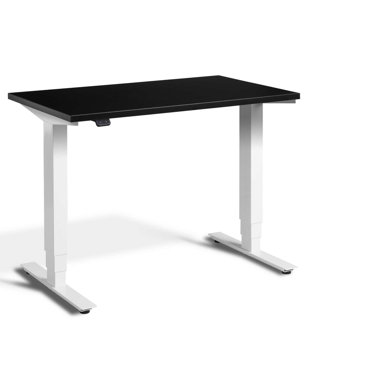 standing desk 80cm wide: pacto black top & white frame