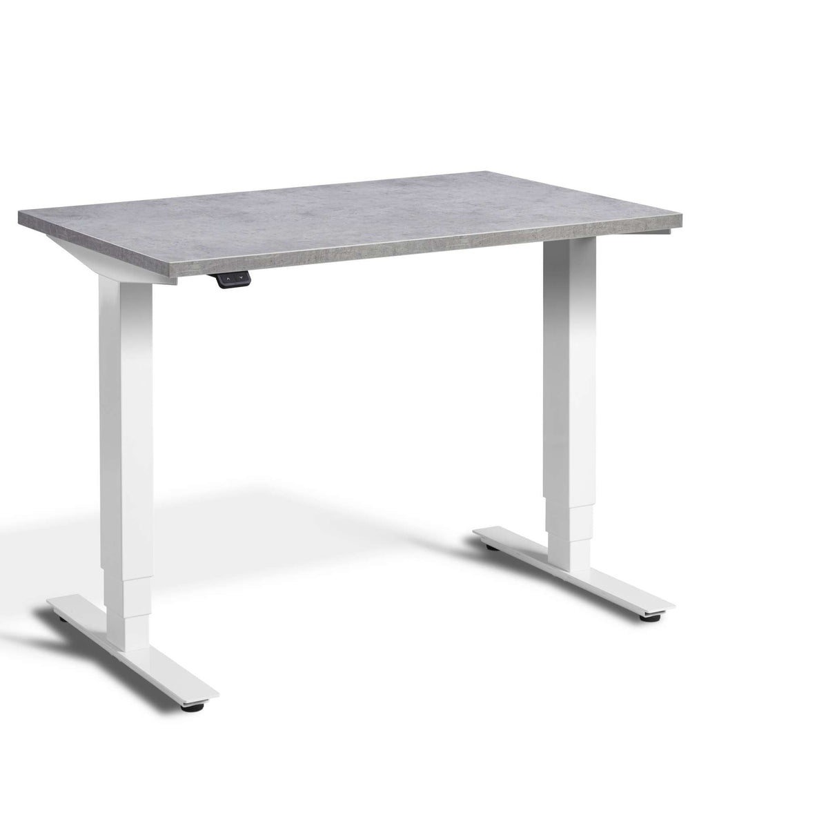 standing desk 90cm wide: pacto concrete top & white frame