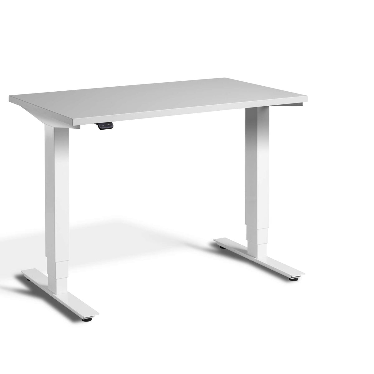 standing desk 90cm wide: pacto grey top & white frame