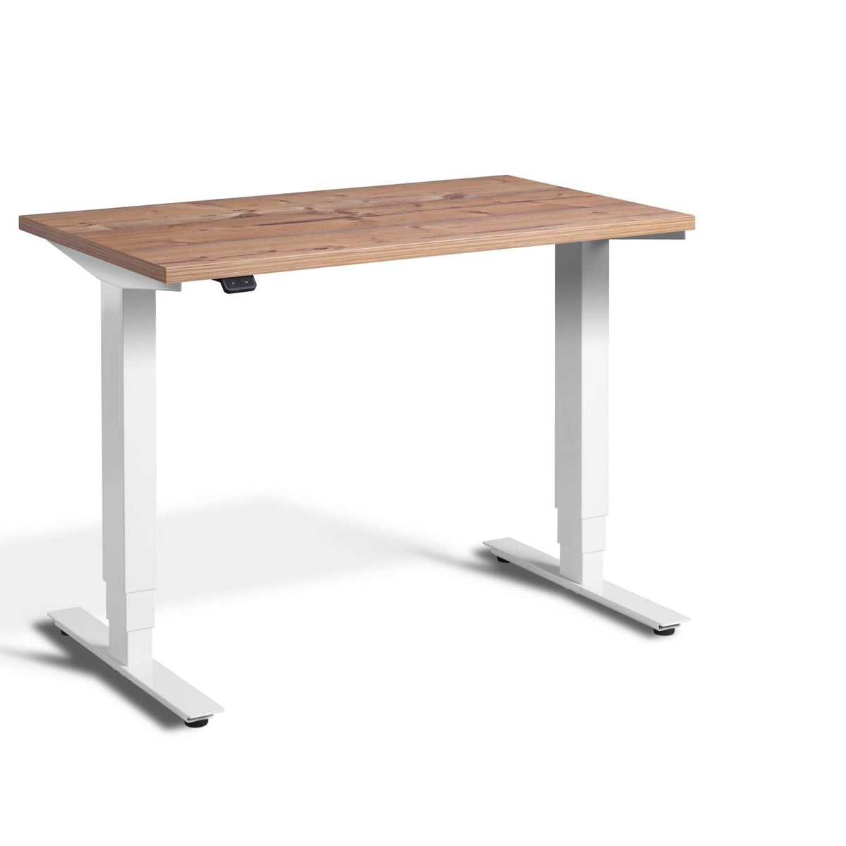 standing desk 90cm wide: pacto timber top & white frame