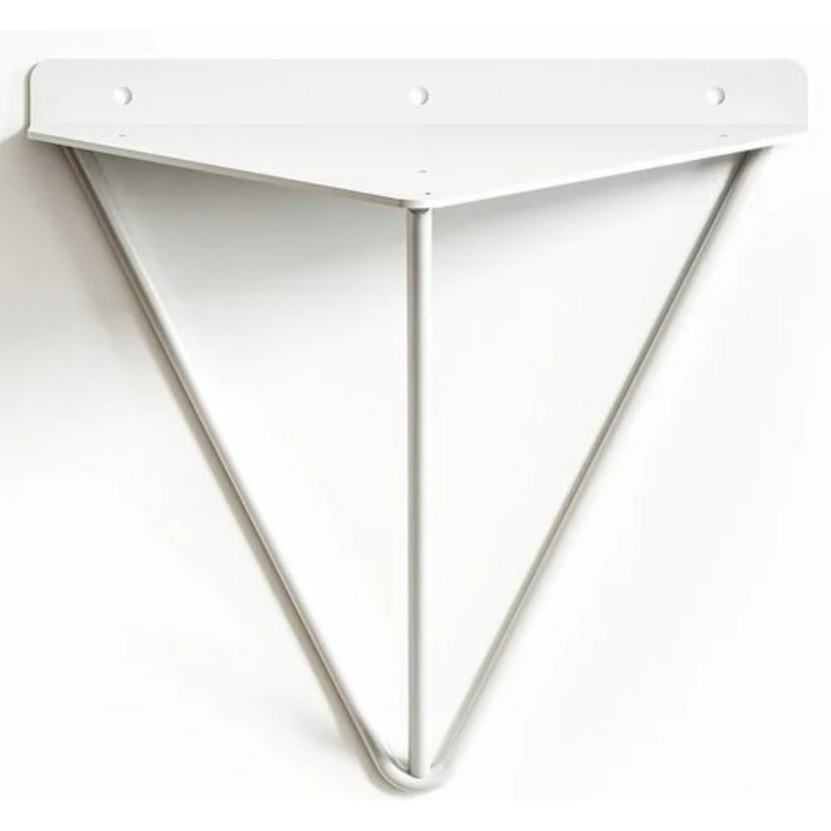 Prism brackets for shelf, white, front view