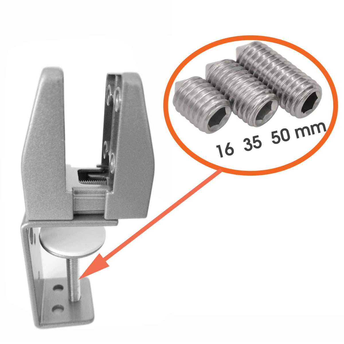 Privacy Screen Brackets - Clamp Mount - Showing Bolts Included