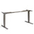 Masta standing desk frame with raw steel finish front view