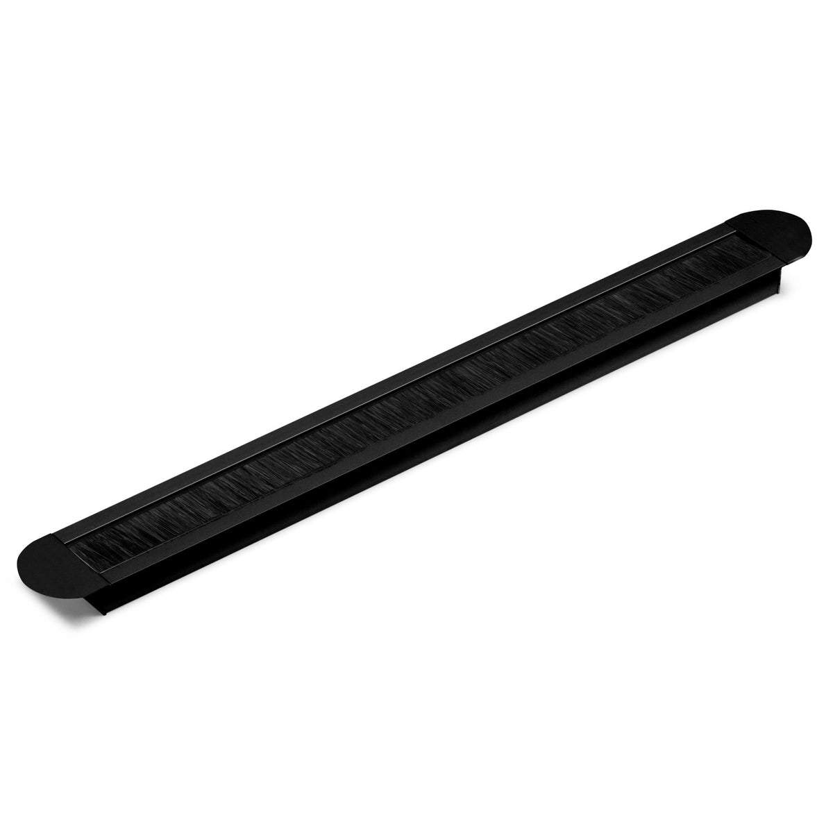 Rectangular Desk Cable Port - Black Colour - Studio Image