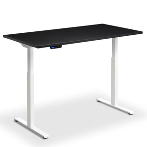 Rise Fall Desk - Rize1 - White Frame - Black Top - Studio Image