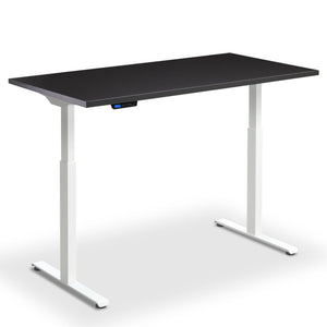 Rise Fall Desk - Rize1 - White Frame - Soft Black Top - Studio Image