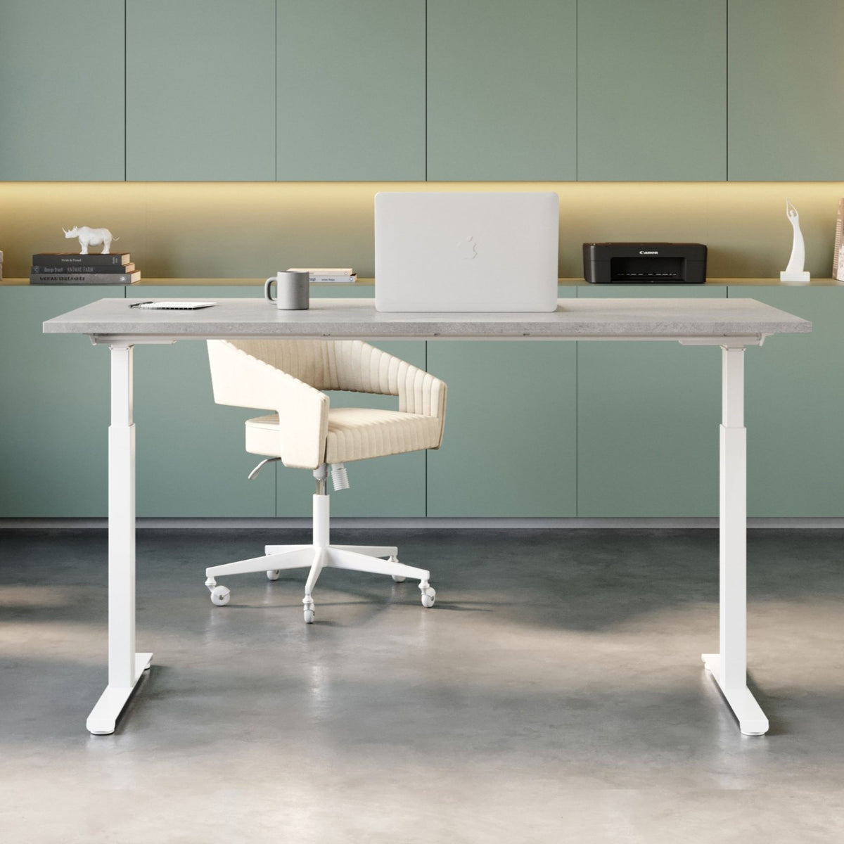 Rise and Fall Desk - Rize1 - Office Setup - Front View