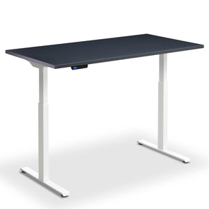 Rise and Fall Desk - Rize1 - White Frame - Anthracite Top - Studio Image