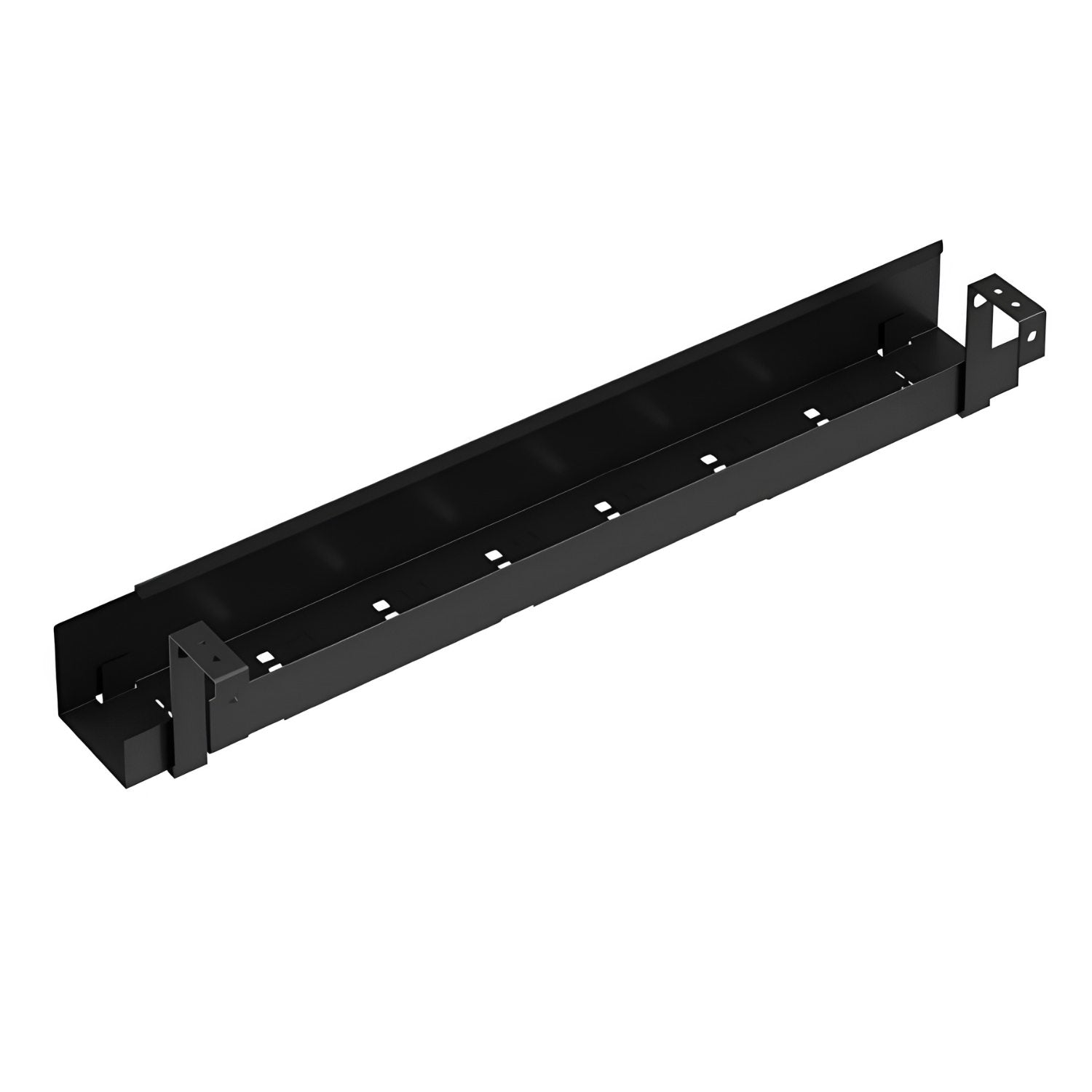 Rize Under Desk Cable Tray in black isolated on white