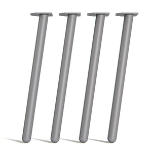 Round Desk Legs - 71cm Table Grey Studio Image