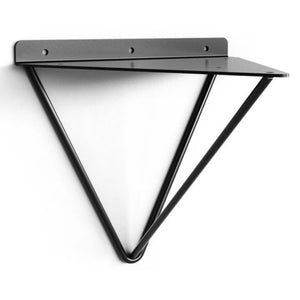Shelf prism brackets, black, side view