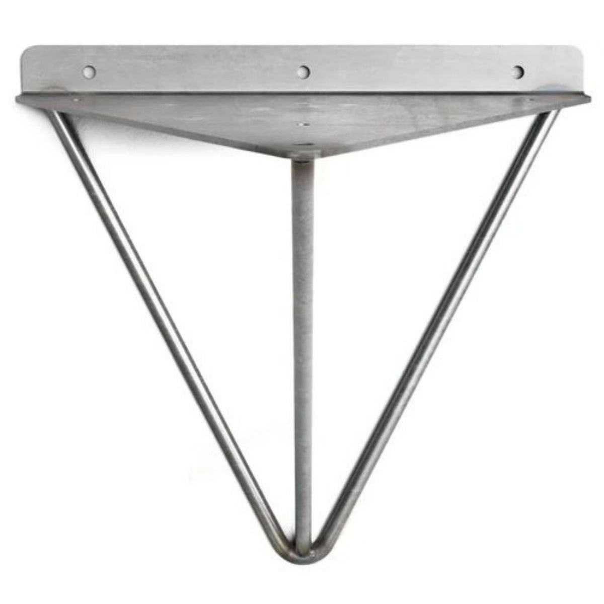 Shelf prism brackets, clear coat, front view