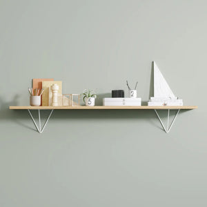 Shelf prism brackets, white, shelf styling