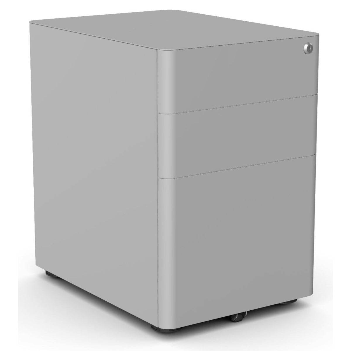 Silver Moda Plus under desk pedestal with three drawers and lock
