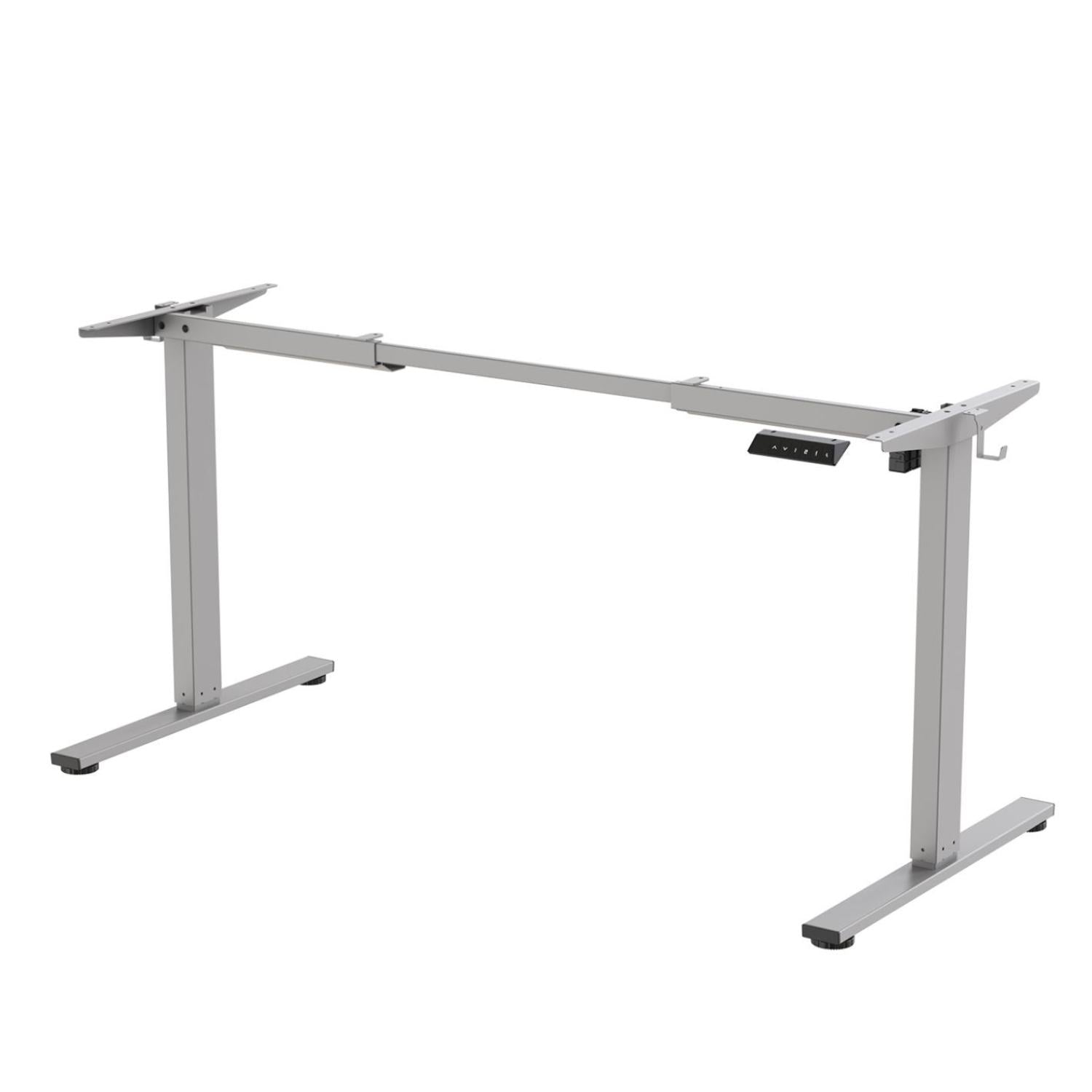 Silver motorised desk frame for DIY standing desk setup