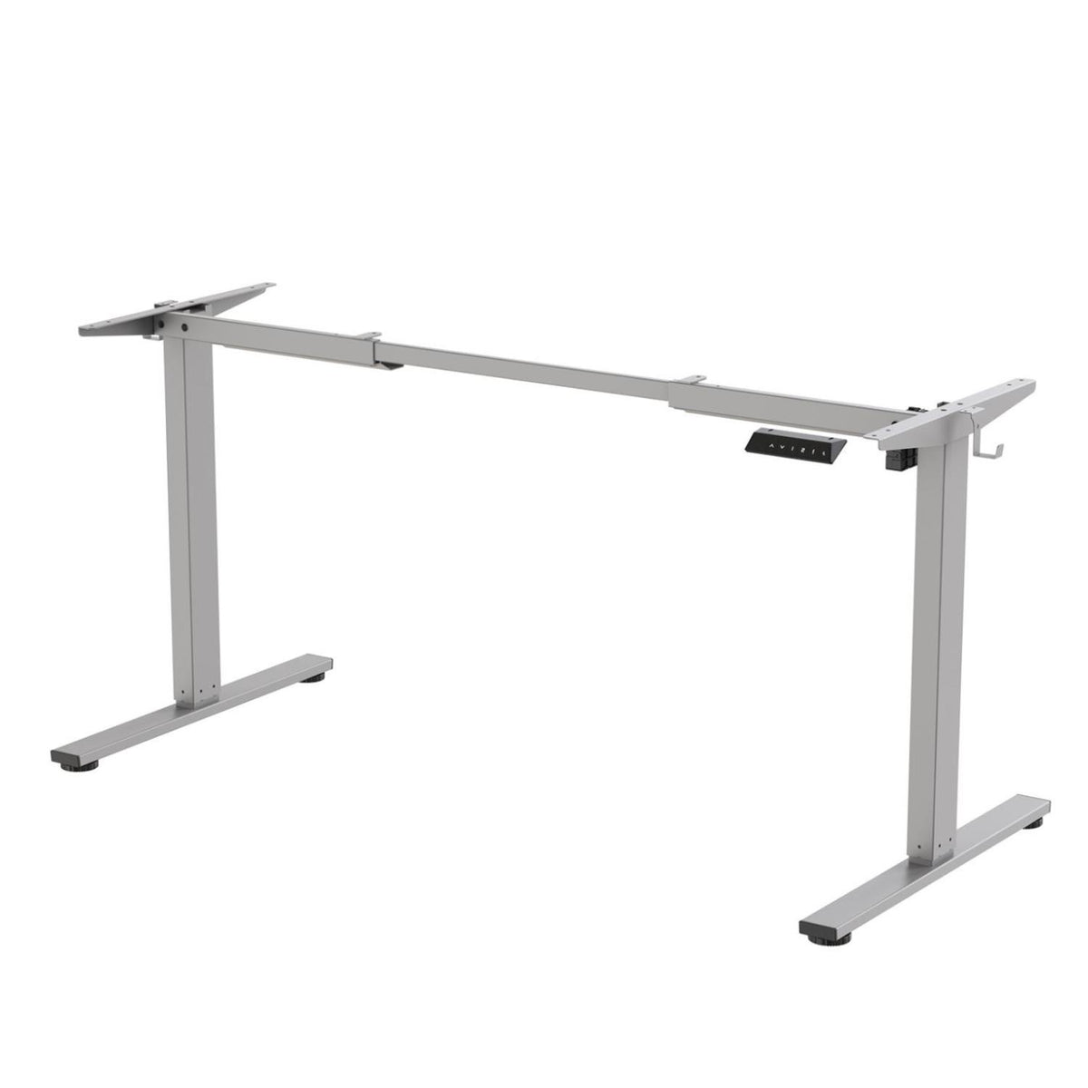 Silver motorized adjustable desk legs frame for DIY standing desk setup