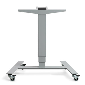 Single Leg Standing Desk Frame - Rova - Silver Colour - Studio Image