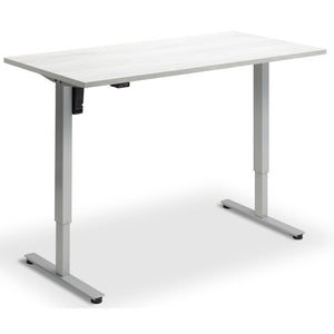 Single Motor Electric Desk - Rize Mono - Silver Frame - Cascina Pine Top - Studio Image