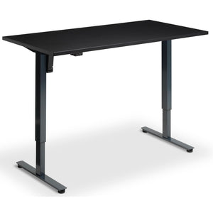 Single Motor Sit Stand Desk - Rize Mono - Anthracite Frame - Black Top - Studio Image