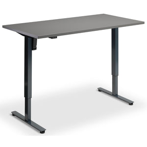 Single Motor Sit Stand Desk - Rize Mono - Anthracite Frame - Graphite Top - Studio Image