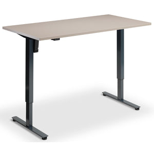 Single Motor Sit Stand Desk - Rize Mono - Anthracite Frame - Stone Top - Studio Image