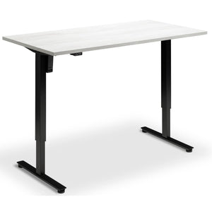 Single Motor Standing Desk - Rize Mono - Black Frame - Cascina Pine Top - Studio Image