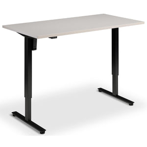 Single Motor Standing Desk - Rize Mono - Black Frame - Cashmere Top - Studio Image