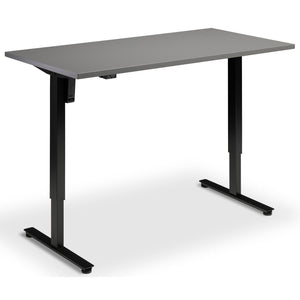 Single Motor Standing Desk - Rize Mono - Black Frame - Graphite Top - Studio Image