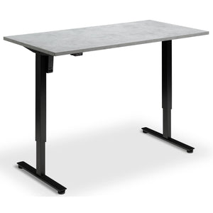 Single Motor Standing Desk - Rize Mono - Black Frame - Light Concrete Top - Studio Image