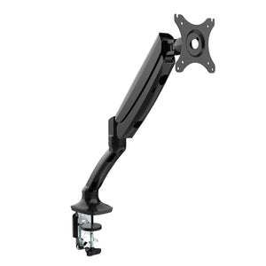 Single monitor arm with clamp mount for adjustable screen positioning