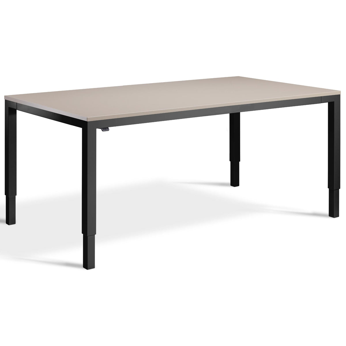 Sit Stand Meeting Room Table - Altura Elite - Black Frame - Stone Top - Studio Image