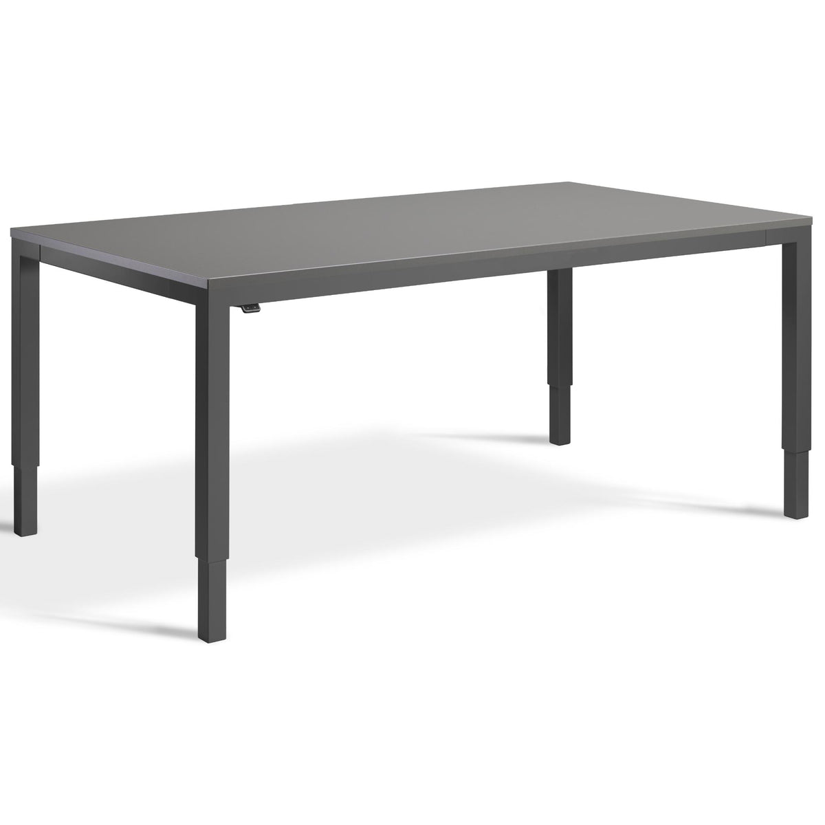 Sit Stand Meeting Room Table - Altura Elite - Dark Grey Frame - Graphite Top - Studio Image