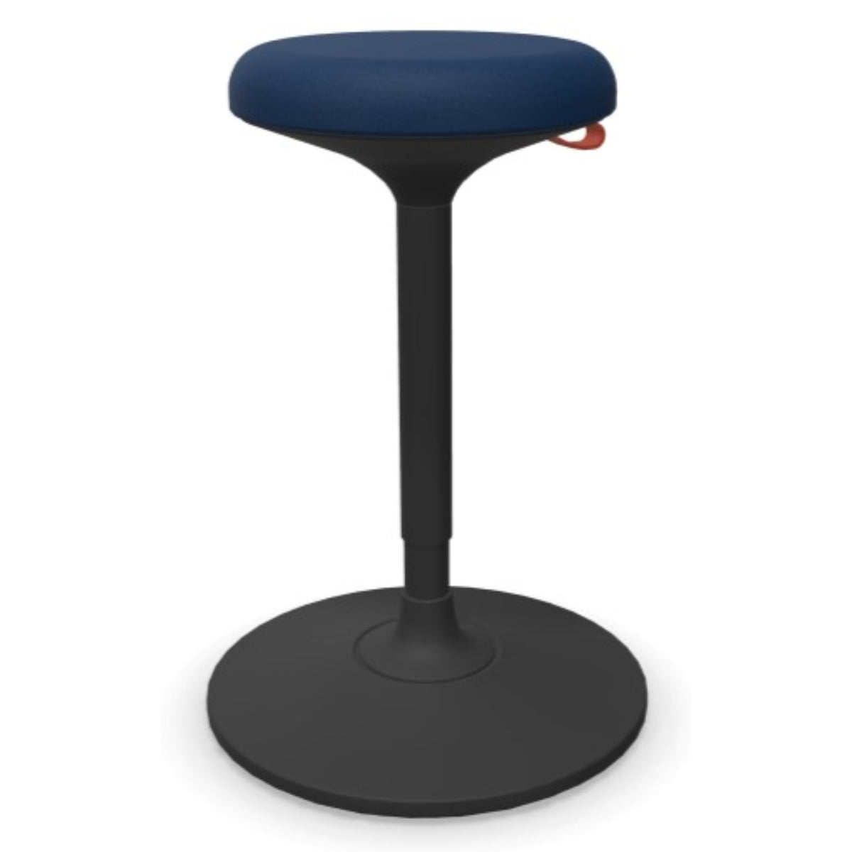 Sit Stand Desk Stool - Viasit Cloonch - Black Base - Dark Blue Bondai 1180 Seat Fabric - Studio Image