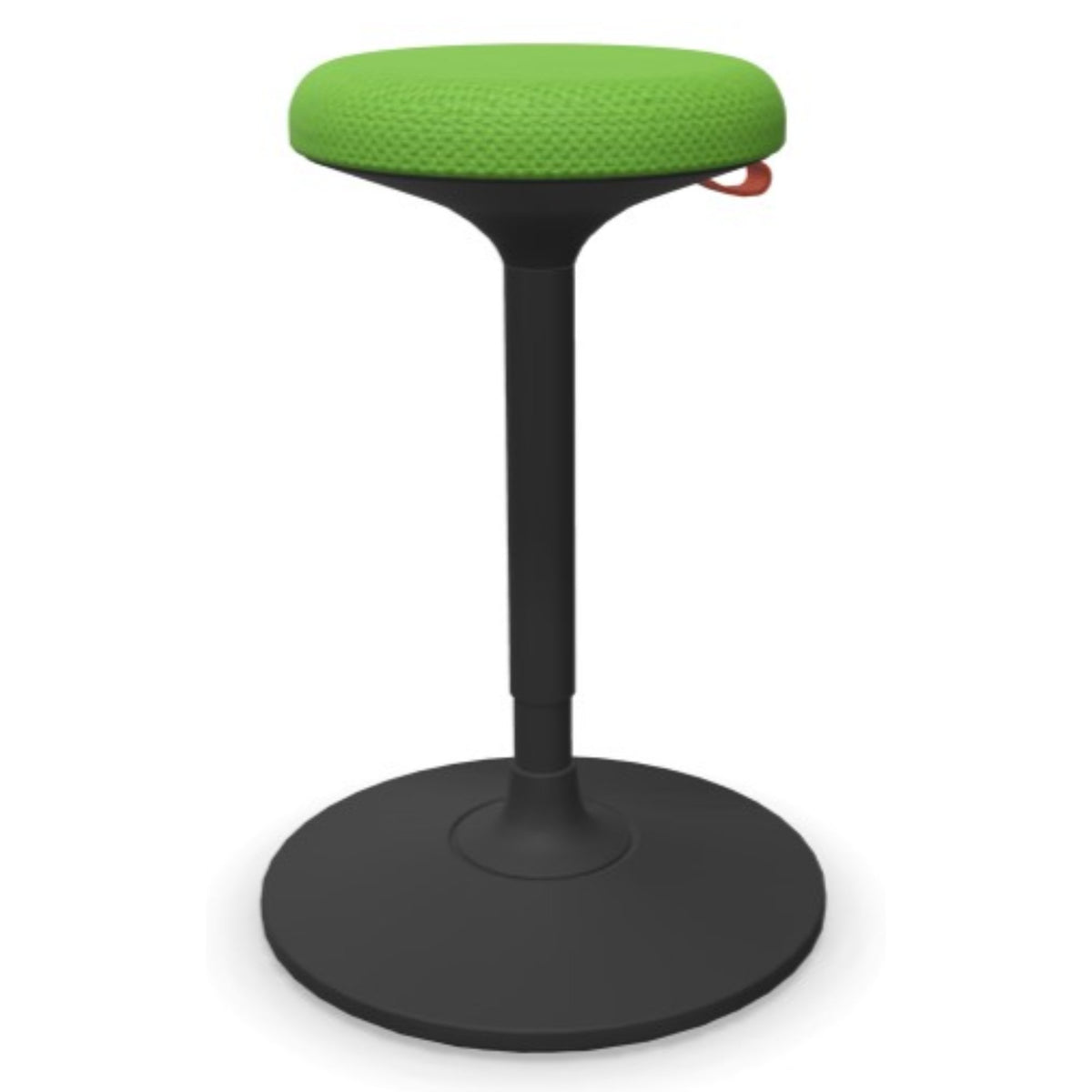 Sit Stand Desk Stool - Viasit Cloonch - Black Base - Green Alba 1144 Seat Fabric - Studio Image