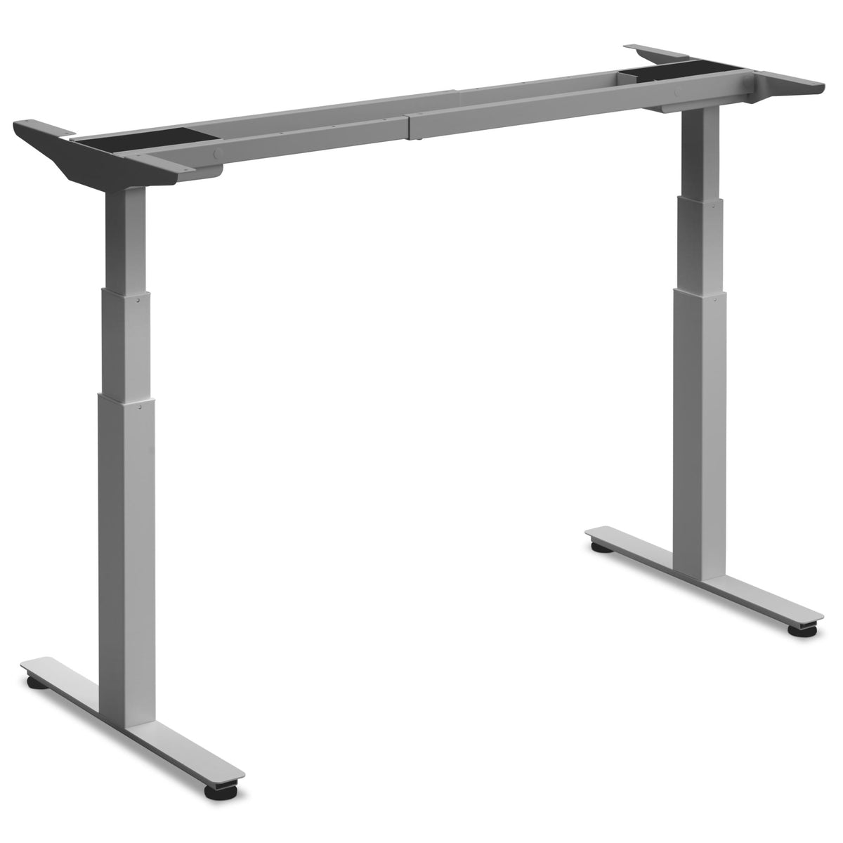 Sit and Stand Desk Frame - Kinetik-2+ Silver Frame - Studio Image