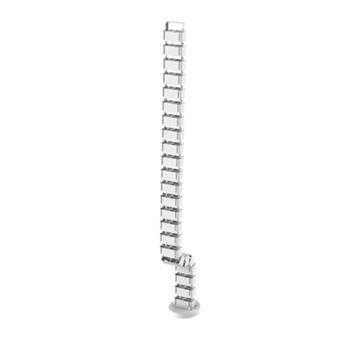 Sit stand desk cable snake in white