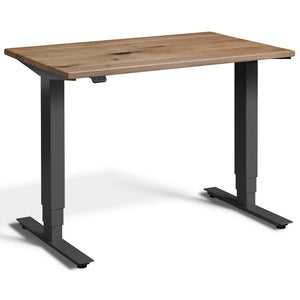 Small Real Wood Standing Desk - Pacto - Solid Oak Top - Anthracite Frame - Studio Image