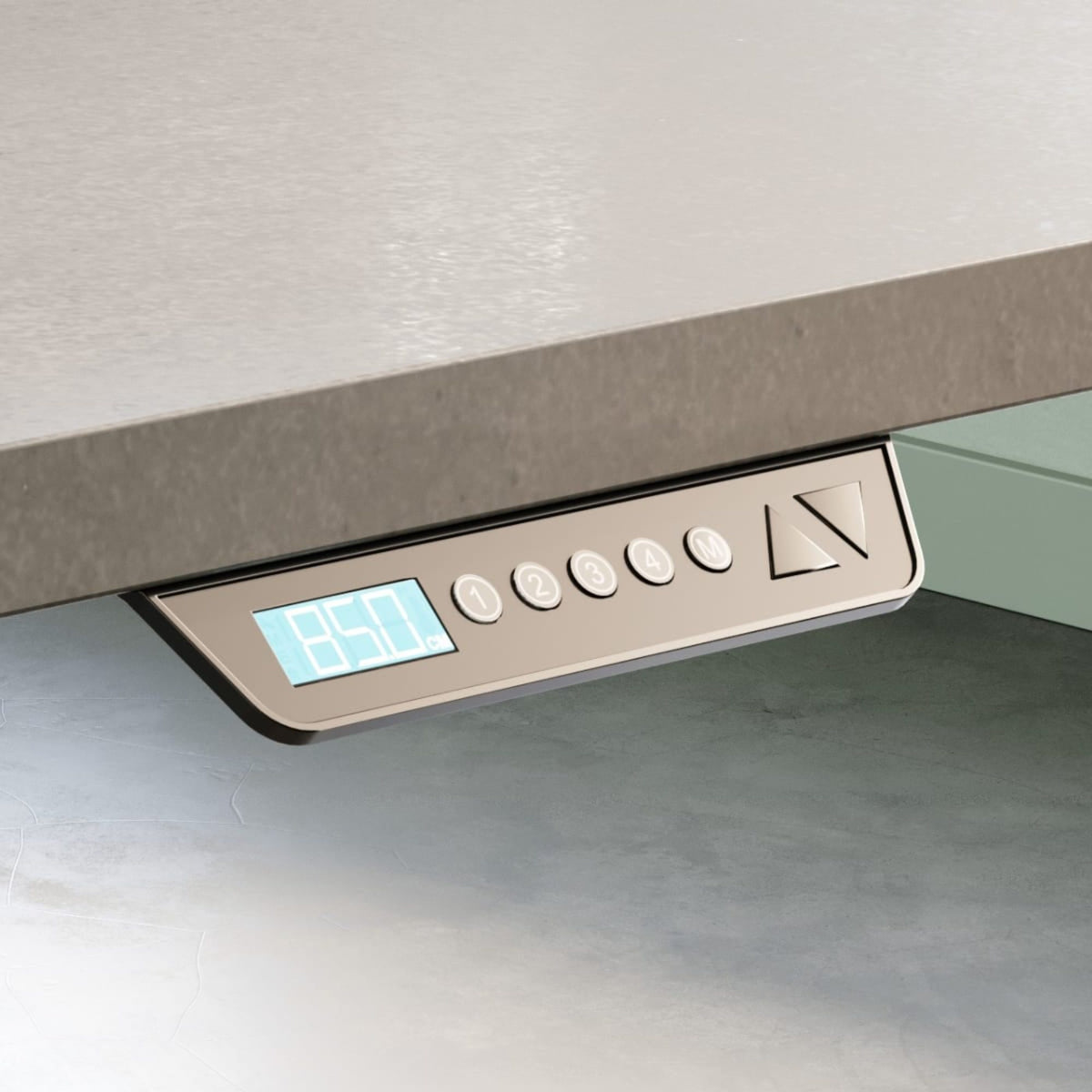 Small Standing Desk Frame - Kinetik-2 Frame - 4-way Memory Controller Close up view