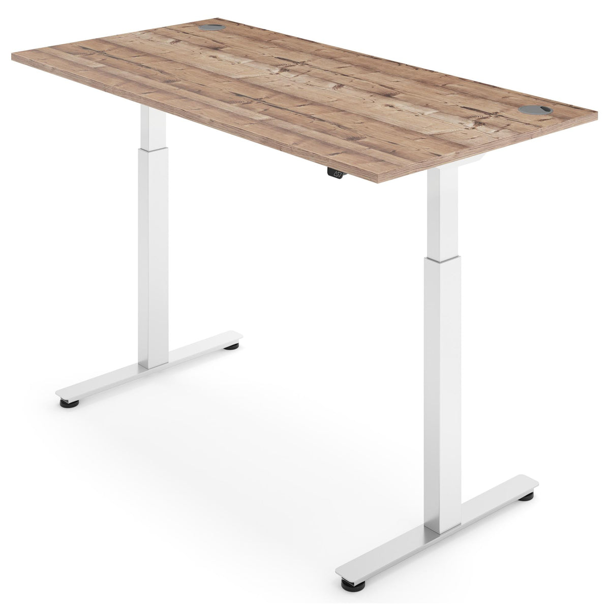 Smart Adjustable Desk - NeoActiv2 - White Frame - Timber Top - Studio Image