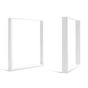 Square Desk Legs - White - 71cm x 58cm - Studio Image