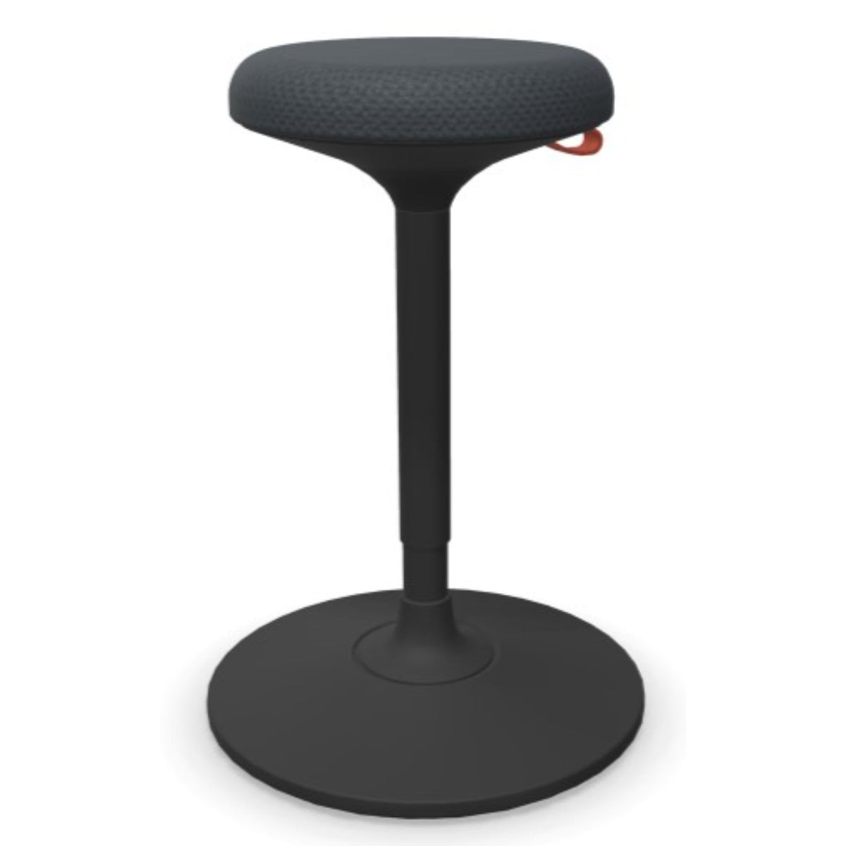 Stand Up Desk Stool - Viasit Cloonch - Black Base - Anthracite Alba 1146 Seat Fabric - Studio Image