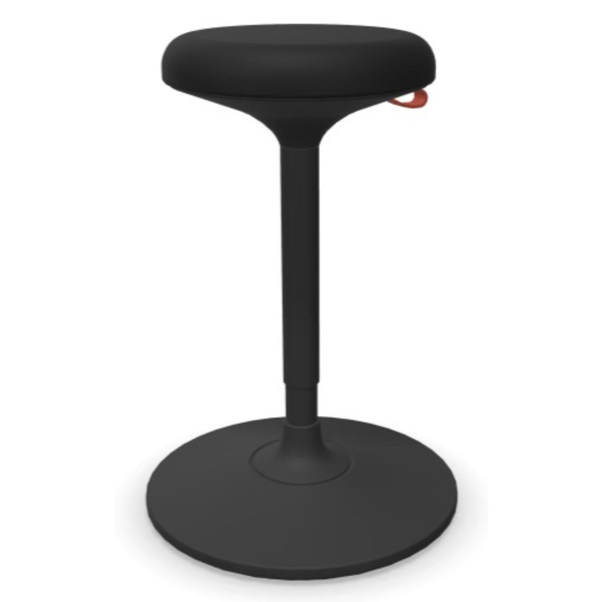 Stand Up Desk Stool - Viasit Cloonch - Black Base - Black Bondai 1181 Seat Fabric - Studio Image