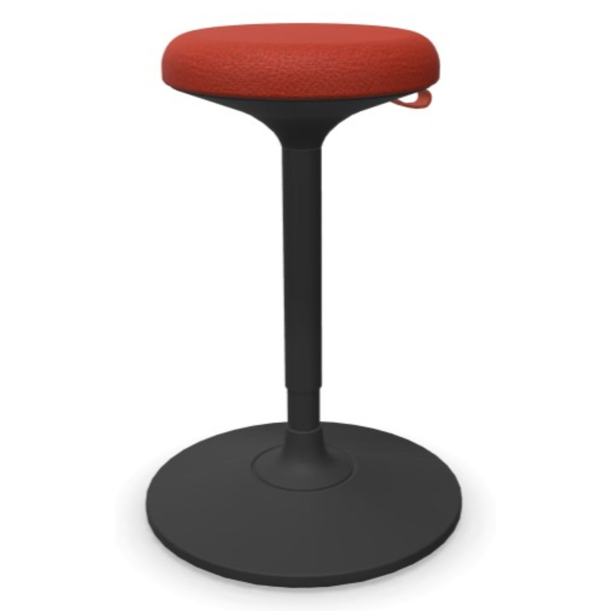 Stand Up Desk Stool - Viasit Cloonch - Black Base - Dark Orange Bondai 1195 Seat Fabric - Studio Image
