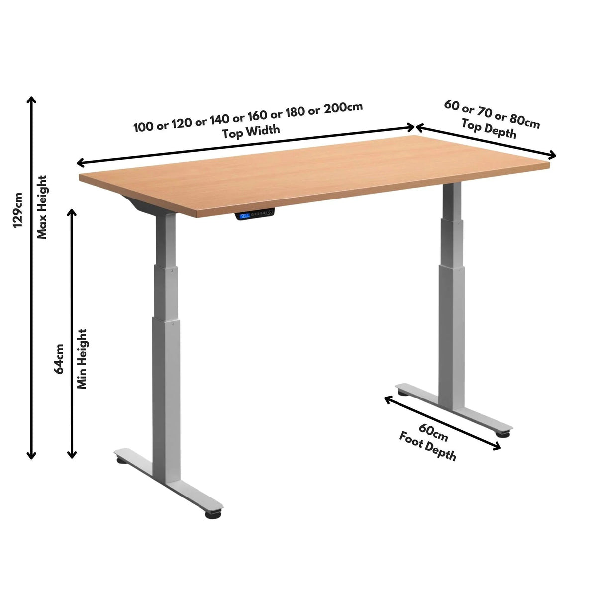 Stand Up Desk with Treadmill - Rize Walk - Rize Desk Dimensions