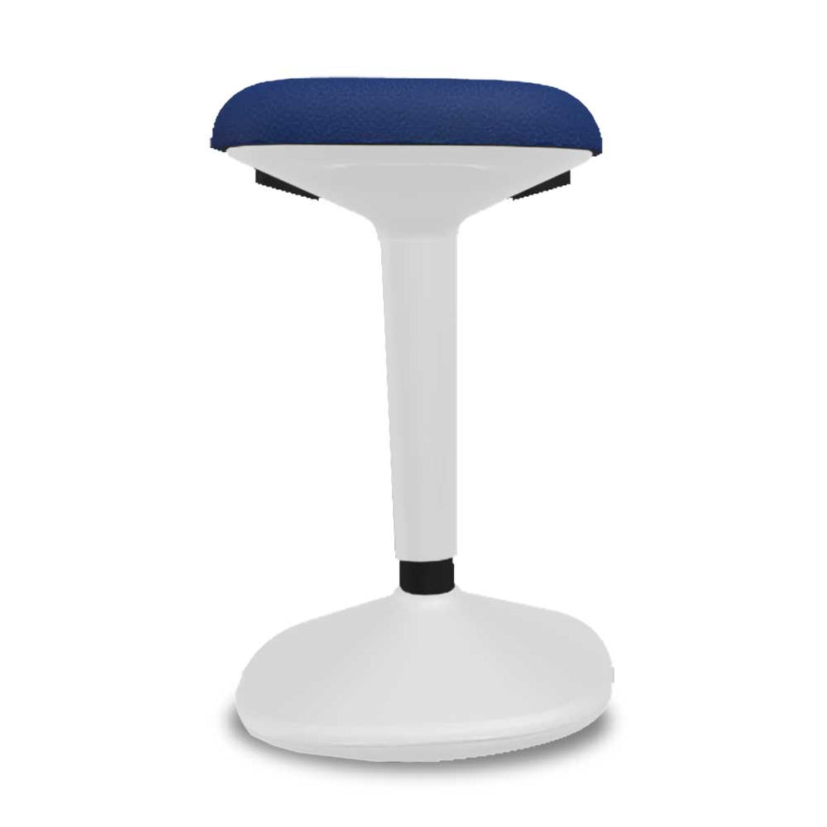 Stand Up Seat - Viasit Younit - Tele-Grey Base - Ink Blue Bondai 1182 Seat Fabric - Studio Image